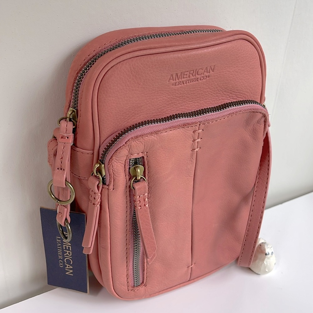 American Leather Co. Cleveland NS Crossbody In Sunkissed  New With Tag 🏷️ - Picture 4 of 10